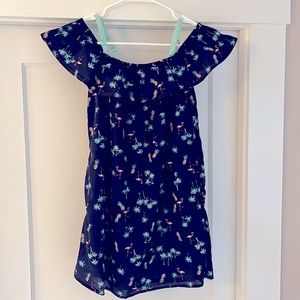 Abercrombie Kids-Adorable palm trees and flamingos summer dress! size 11/12